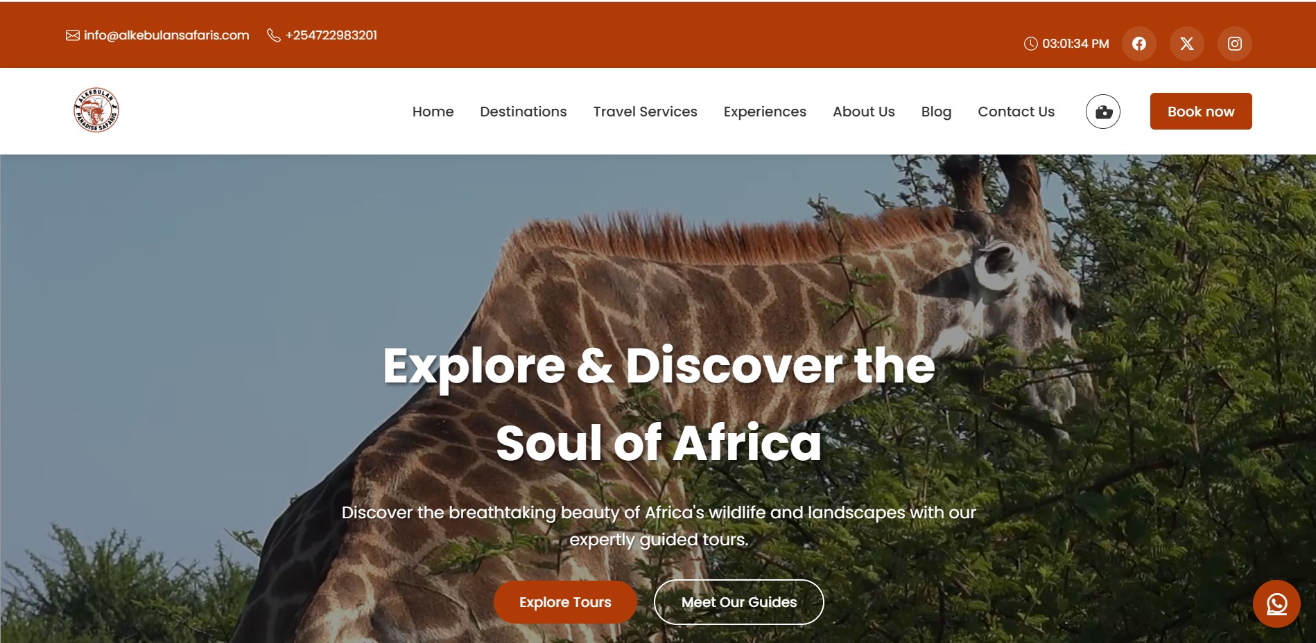 Alkebulan Safaris Website